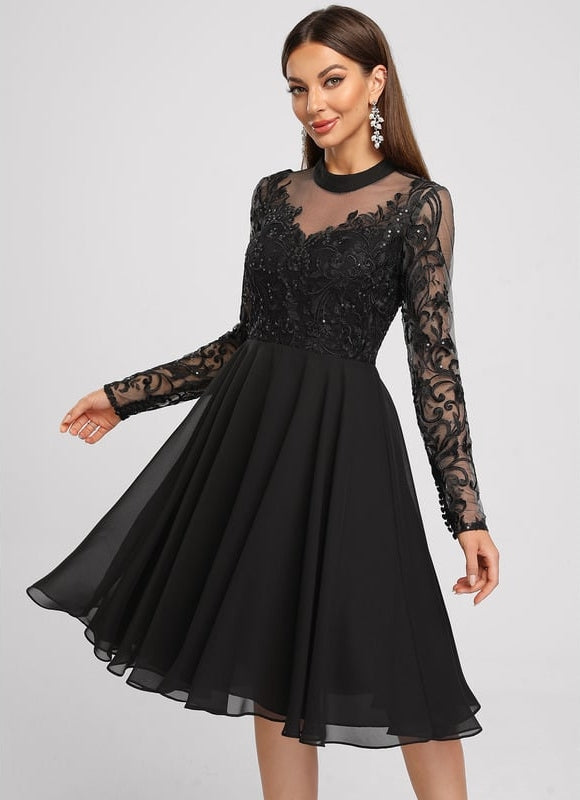 Robe Midi Grise Éclatante