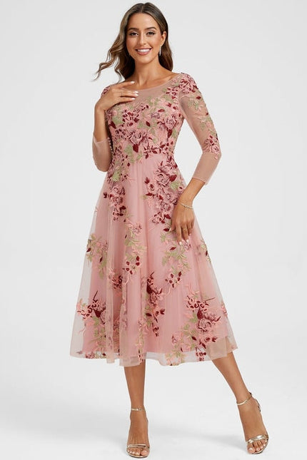 Robe Midi Florale Rose - gallery 3