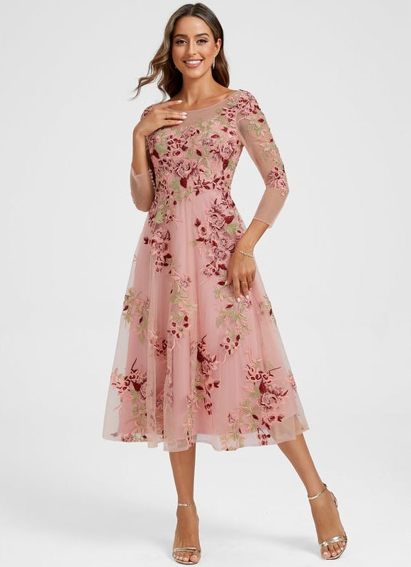 Robe Midi Florale Rose - gallery 3