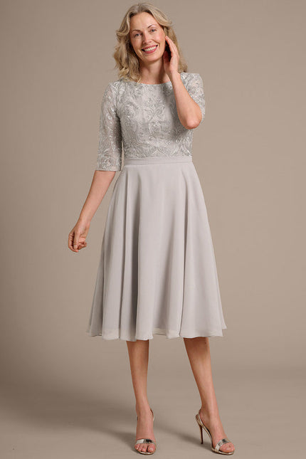 Robe Midi Élégante Mousseline - gallery 3