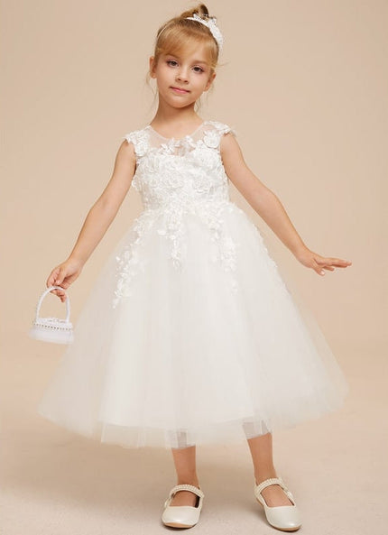 Robe Midi Enfant Évasée Tulle