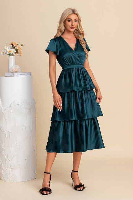 Robe Midi Plissée Satinée - gallery 5