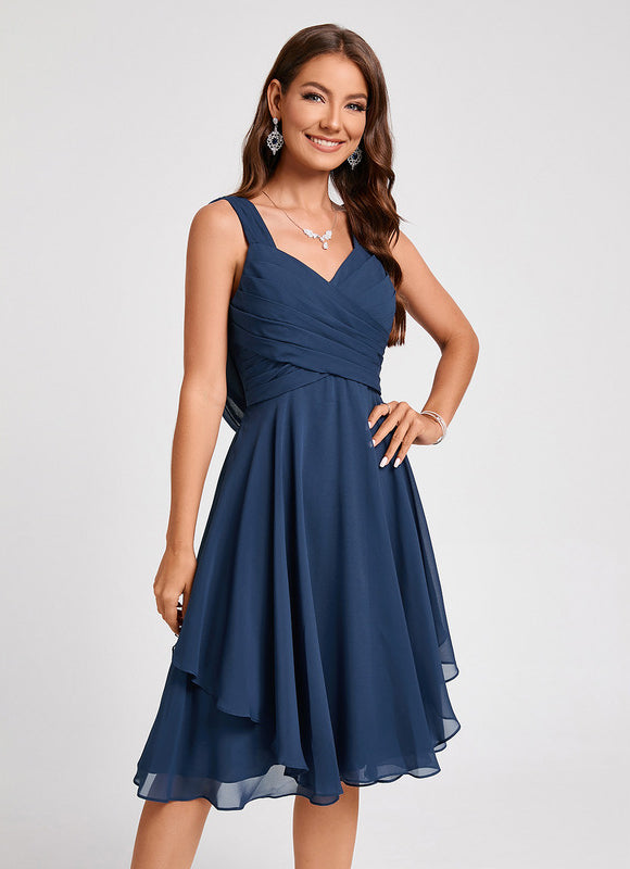 Robe Midi Aérienne Marine