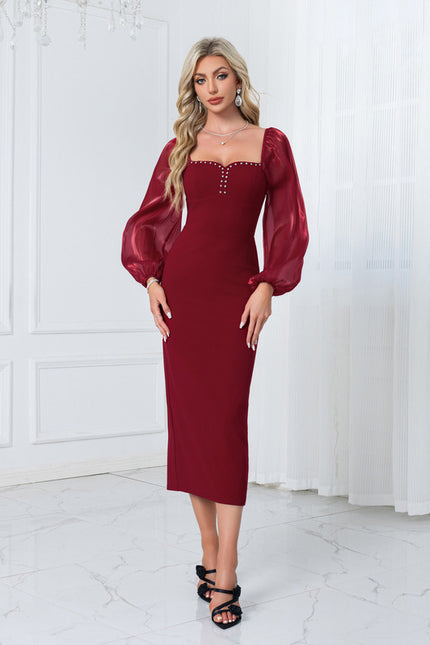 Robe Midi Col Bardot - gallery 4
