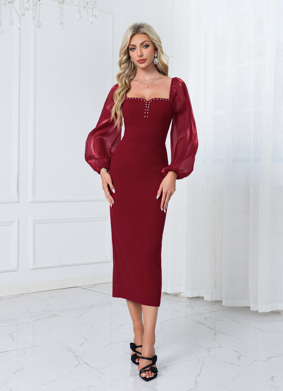 Robe Midi Col Bardot - gallery 4