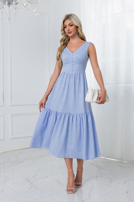 Robe Midi Manches Bouffantes