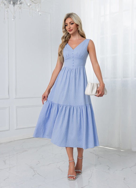 Robe Midi Manches Bouffantes