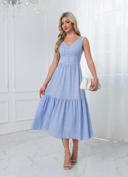 Robe Midi Manches Bouffantes