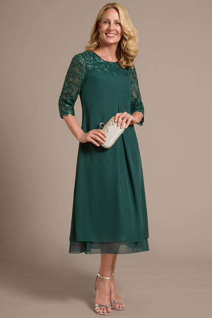 Robe Midi Manche 3 4 - gallery 5
