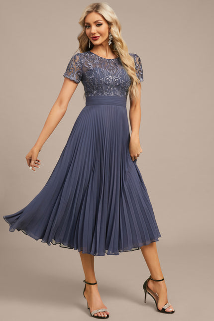 Robe Midi Plissée Nuit - gallery 5