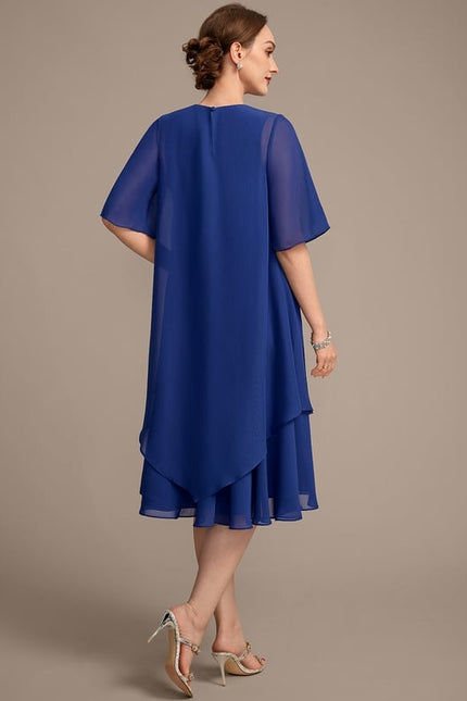 Robe Midi Fluide Bleu Royal - gallery 6