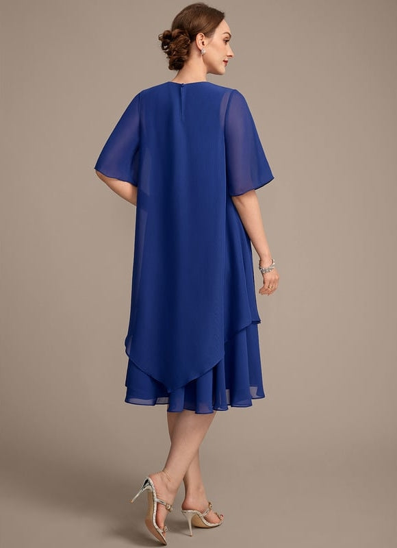 Robe Midi Fluide Bleu Royal - gallery 6