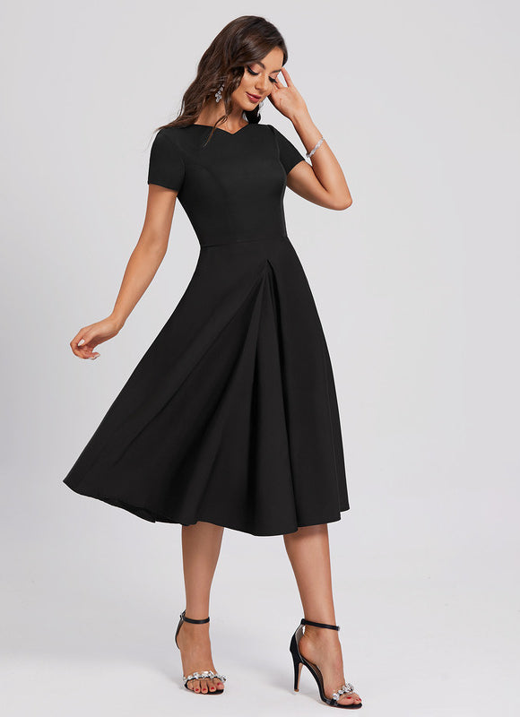 Robe Midi Charme Noir - gallery 6