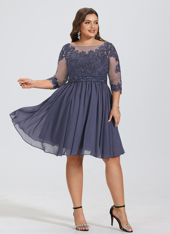 Robe Midi Chiffon Perlée - gallery 7