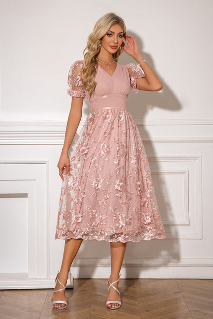 Robe Midi En Tulle Brodé - gallery 5
