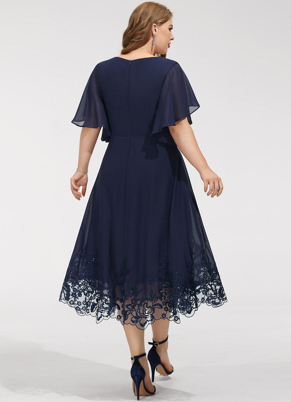 Robe Midi Émeraude Dentelle - gallery 9