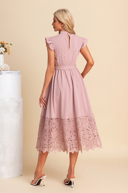 Robe Midi Midi Dentelle Ajustée - gallery 2