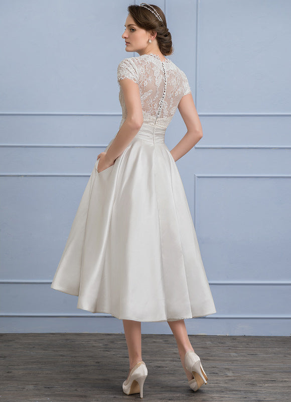 Robe Midi Éclat De Satin - gallery 1