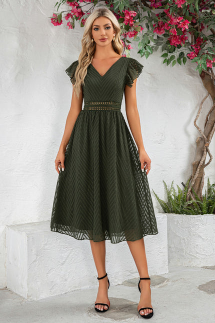 Robe Midi Midi À Rayures - gallery 3