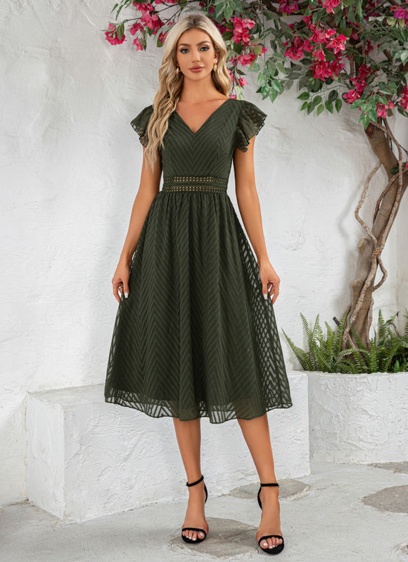 Robe Midi Midi À Rayures - gallery 3