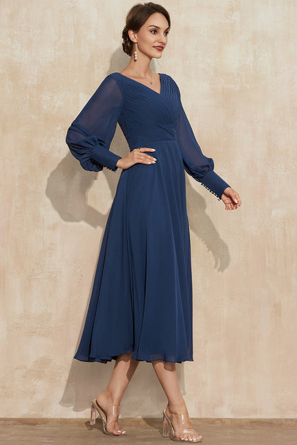 Robe Midi Fluide Marine - gallery 5