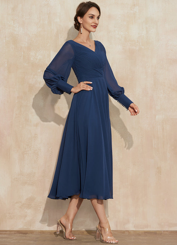 Robe Midi Fluide Marine - gallery 5