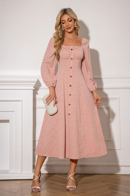 Robe Midi Midi Rose Douce - gallery 1