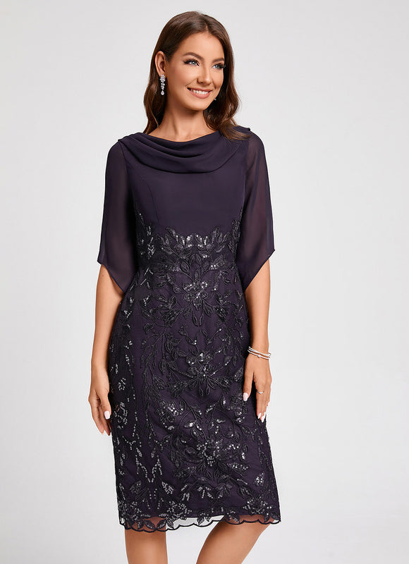 Robe Midi Étoilée Sombre - gallery 7