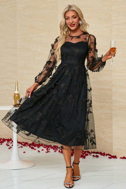 Robe Midi Ébène Envoûtante - gallery 5