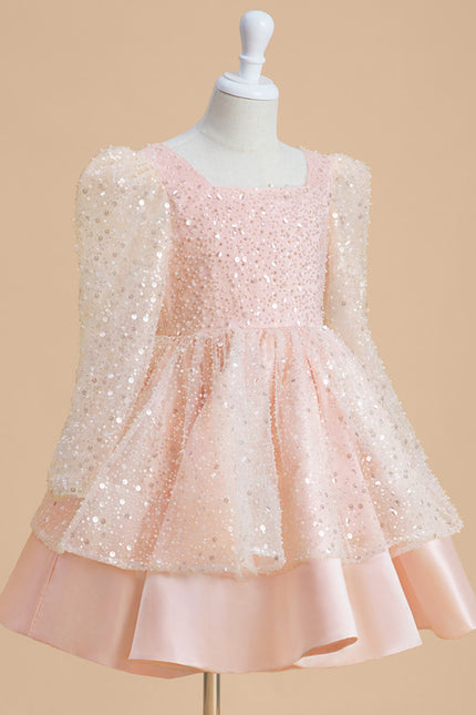 Robe Midi Pailletée Rose - gallery 1