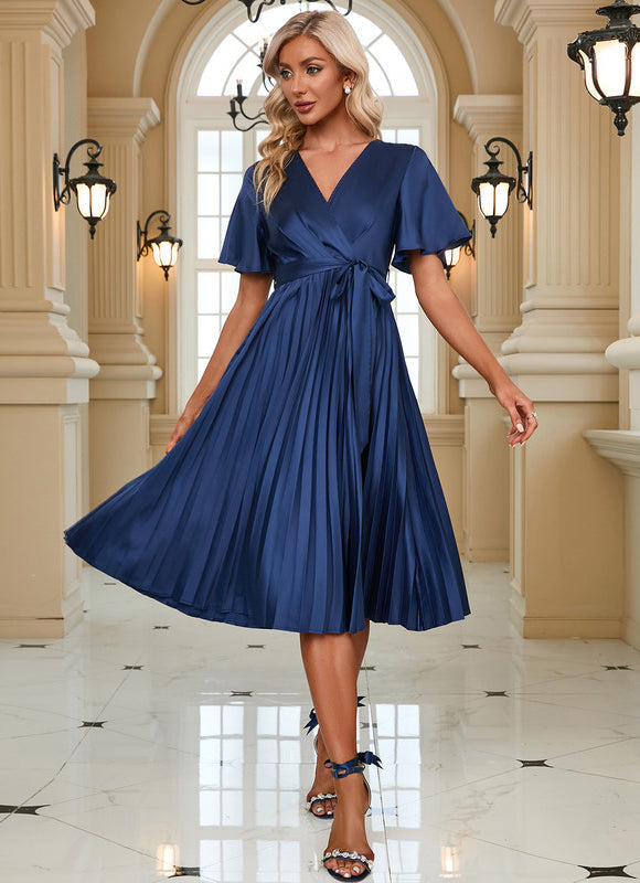 Robe Midi Noire Manche Longue - gallery 5