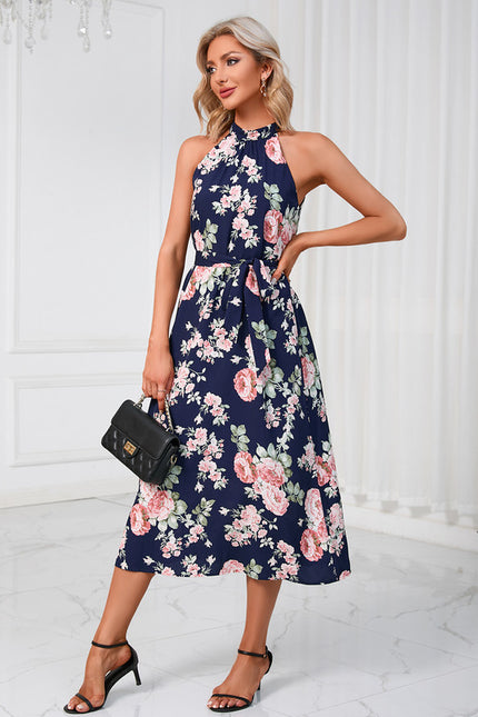 Robe Midi Midi Floral Aquatique - gallery 9