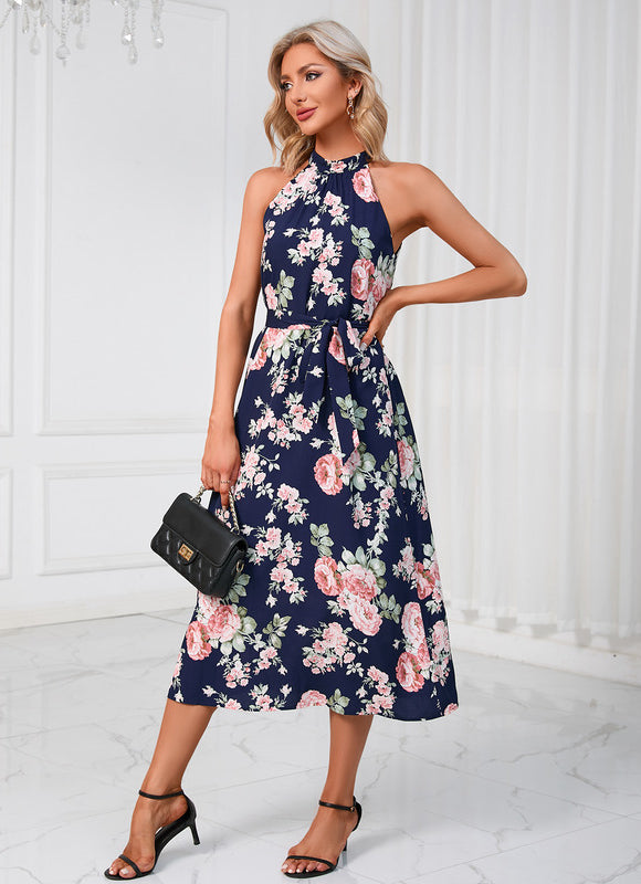Robe Midi Midi Floral Aquatique - gallery 9