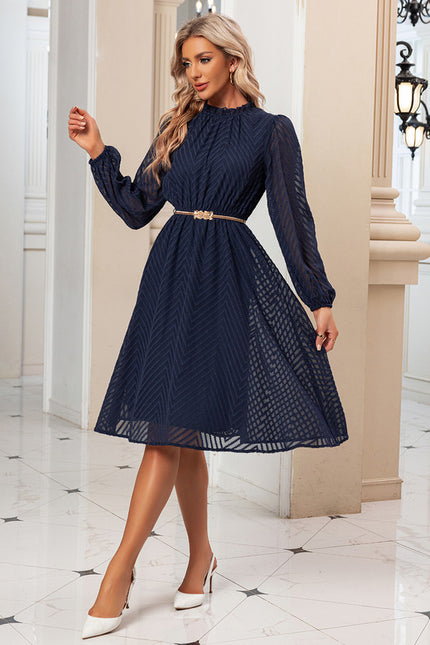 Robe Midi Chiffon Marine - gallery 2