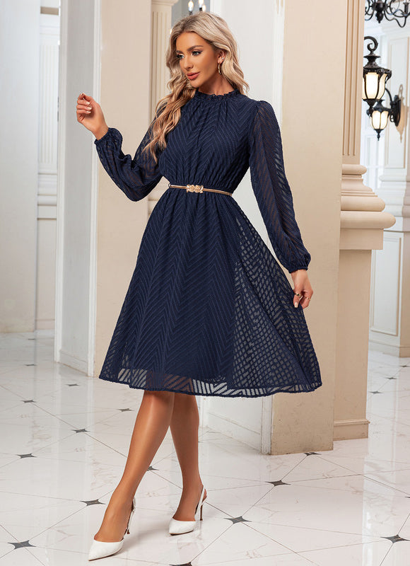Robe Midi Chiffon Marine - gallery 2