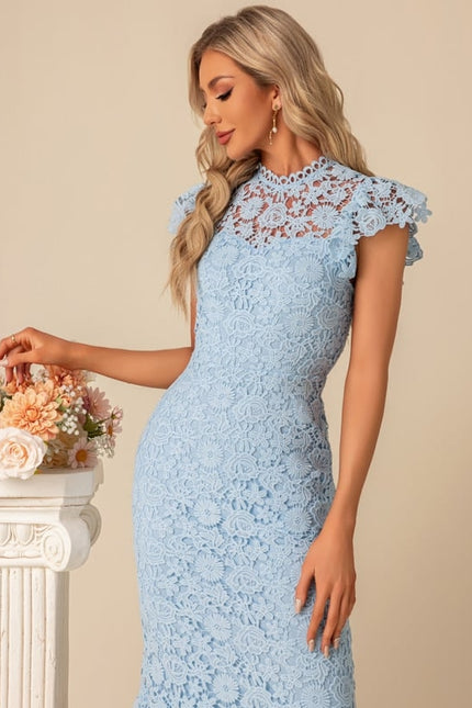 Robe Midi Céleste Dentelle - gallery 3