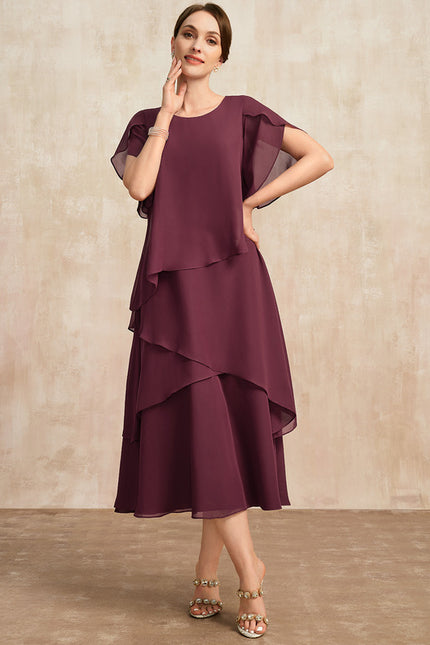 Robe Midi Cascade Bordeaux - gallery 5
