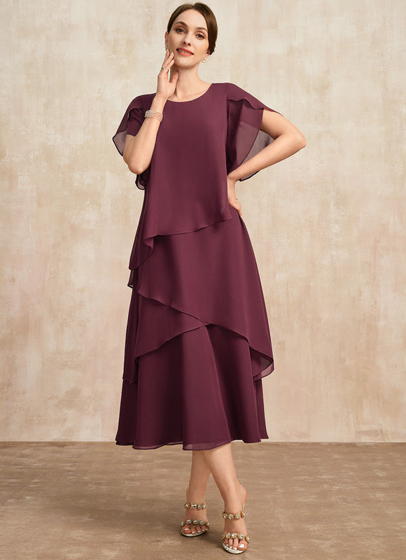 Robe Midi Cascade Bordeaux - gallery 5