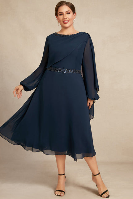 Robe Midi Mousseline Sophistiquée - gallery 7