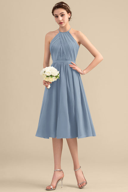Robe Midi Mousseline Bleu - gallery 3