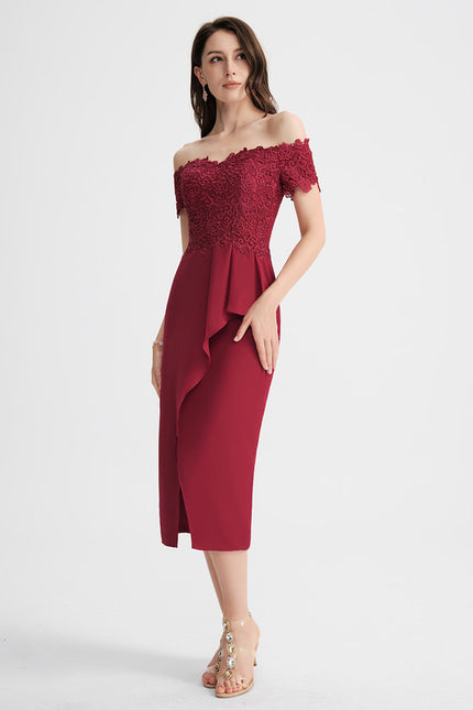 Robe Midi Chaleur Écarlate - gallery 1