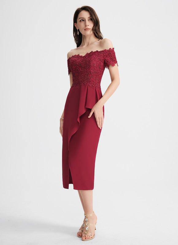 Robe Midi Chaleur Écarlate - gallery 1