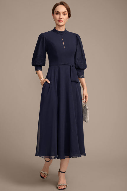 Robe Midi Mousseline Chic - gallery 4