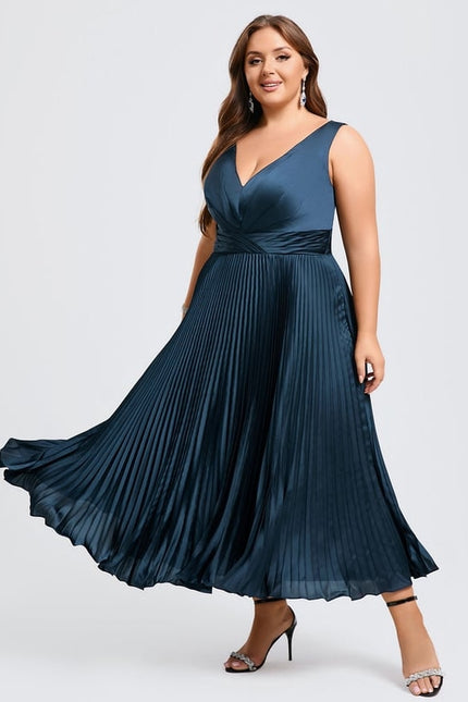Robe Midi Satinée Plissée - gallery 8
