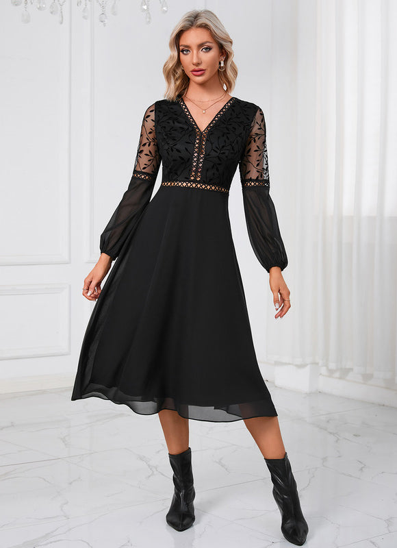 Robe Midi Aérienne Chic - gallery 2