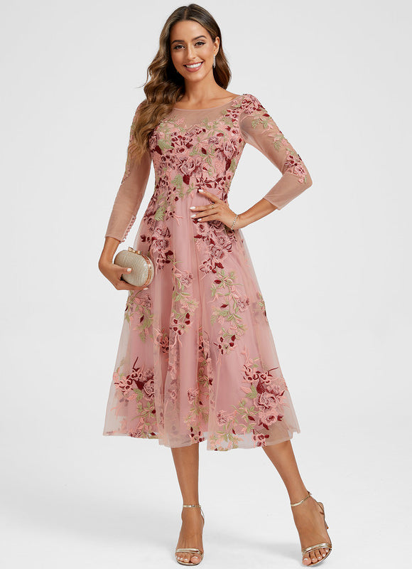 Robe Midi Florale Rose - gallery 1