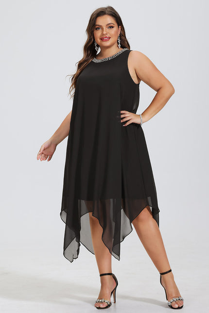Robe Midi Noir Aérien - gallery 5