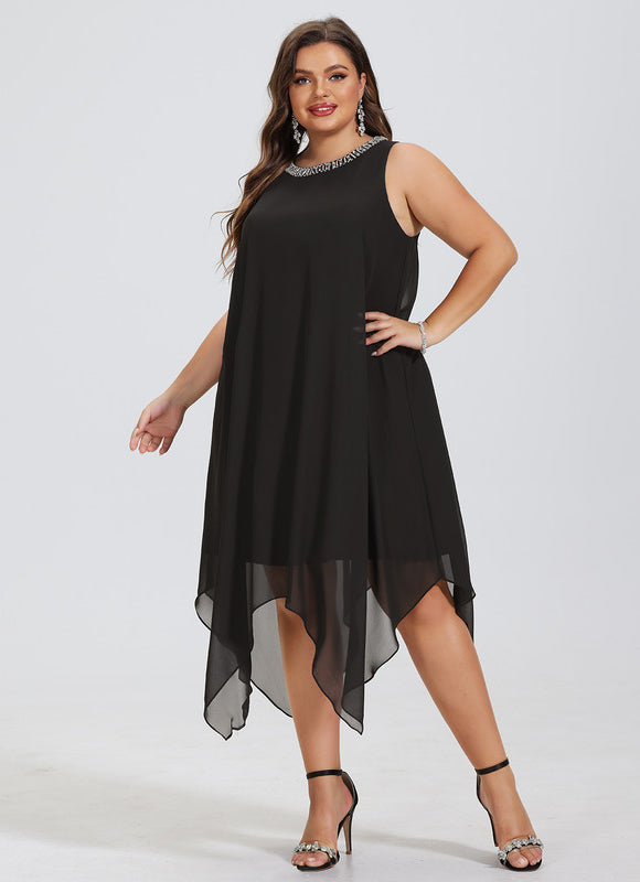 Robe Midi Noir Aérien - gallery 5