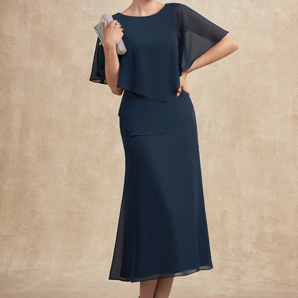 Robe Midi Élégance Azurée