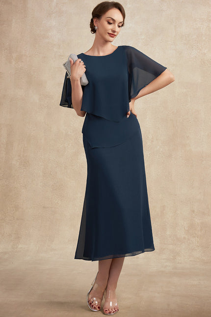 Robe Midi Élégance Azurée
